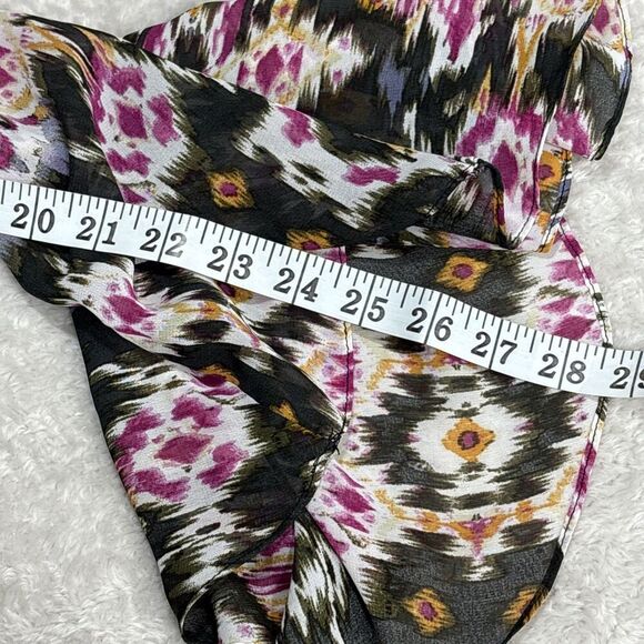 Show Me Your Mumu Chelsey Ikat Dye Sheer Bell Sleeve Blouse Top Small Boho Chic - Picture 8 of 8